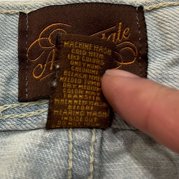 Aeropostale‎ Vintage 90s Y2K Distressed Denim Micro Mini Skirt Sz. 9/10 - Picture 7 of 8